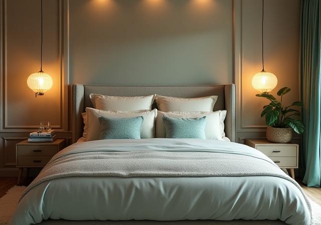 Comfortable master bedroom with a king-sized bed and en-suite bathroom.